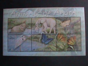 GAMBIA- COLORFUL BEAUTIFUL LOVELY BUTTERFLY-ENDANGER ANIMALS MNH SHEET  VF