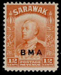 SARAWAK GV SG114a, 12c orange, LH MINT.