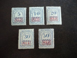 Stamps - Romania - Scott# 3NJ3-3NJ7 - Mint Hinged Part Set of 5 Stamps