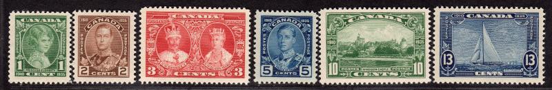 $Canada SC#211-216 M/NH/VF, complete set, Cv. $42 