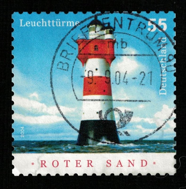 Leuchtturme, Roter Sand, Deutschland, 55 Pfg. (T-8383)