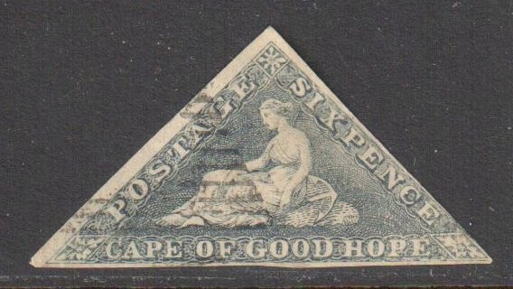 Cape of Good Hope #5b USED Impeforated -- Rare Oneglia Forgery