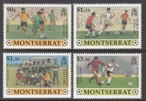 Montserrat 748-751 Soccer MNH VF