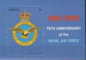 DOMINICA SHEET ROYAL AIR FORCE ANNIVERSARY