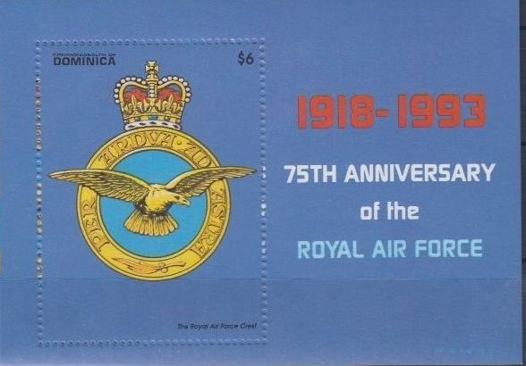 DOMINICA SHEET ROYAL AIR FORCE ANNIVERSARY
