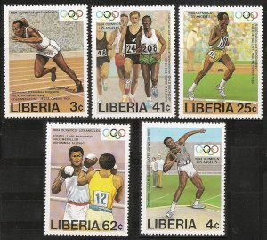 1984 Liberia 1305-1309 1984 Olympic Games in Los Angeles 5,50 €