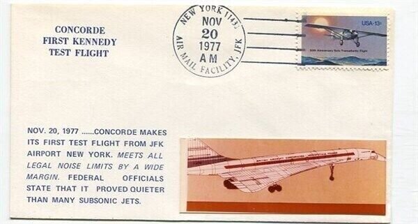 D21900 Concorde First Kennedy Test Flight Aviation Airmail Cover USA