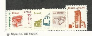 Brazil, Postage Stamp, #2055, 2059, 2065-2070 Mint NH, 1986-88