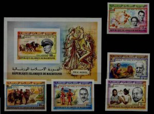 Mauritania 359-60/C177-80 MNH imperf. Nobel