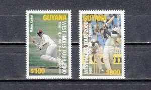 Guyana, Scott cat. 3487-3488. Cricket Match issue.