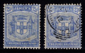 Jamaica 1905-11 Def., Wmk Mult Crown CA, 2½d deep ultramarine [Unused/Used]