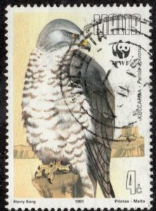 Malta 779 - Used - 4c European Honey Buzzard (Pern) (WWF) (1991) (cv $1.20)