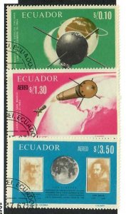 Ecuador;  Scott 757, 757A-757B; 1966; Precanceled; NH; Complete Set; Space