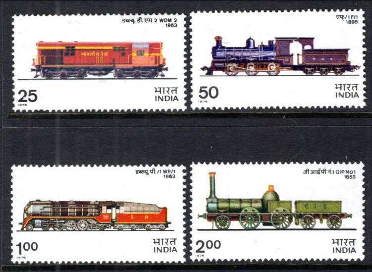 India 719-722 Trains MNH VF