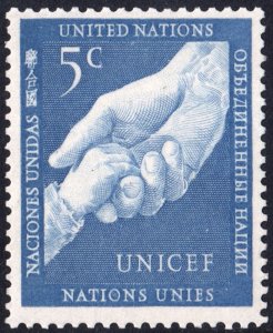 SC#5 5¢ United Nations: UNICEF (UN Children's Fund) (1951) MNH
