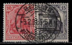 Germany Scott # 100, 83, used, se-tenant, experts h/s, W12ab
