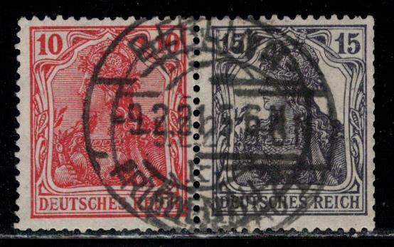Germany Scott # 100, 83, used, se-tenant, experts h/s, W12ab