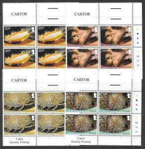 FALKLAND ISLANDS SG1268/71 2013 SHALLOW MARINE GROUP IN BLOCK OF 4  MNH