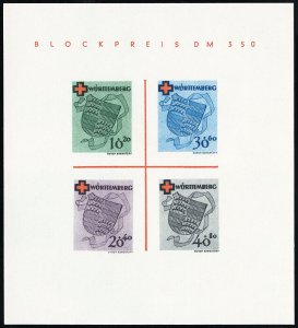 Germany Stamps # 8NB4a Unused XF Souvenir Sheet As Issued Scott Value $150.00