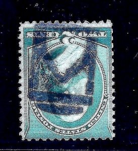 US  #213 ~ FANCY BARRE, MA.CANCEL ~ ENTWINED M H MONOGRAM /COLE #ML-65...[MB6]