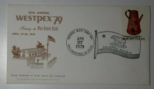 WESTPEX WCC Conv Sta 1979 San Francisco CA Philatelic Expo Cachet Cover 