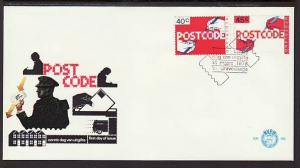Netherlands Postcode 1978 U/A FDC BIN 968