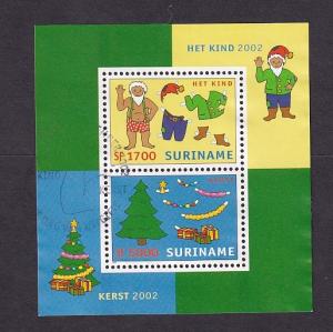 Surinam   #1288   used    2002  sheet  Christmas