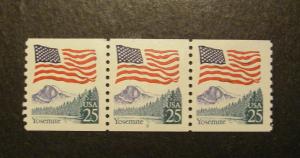 Scott 2280, 25 cent Flag over Yosemite, PNC3 #9, MNH Coil Beauty