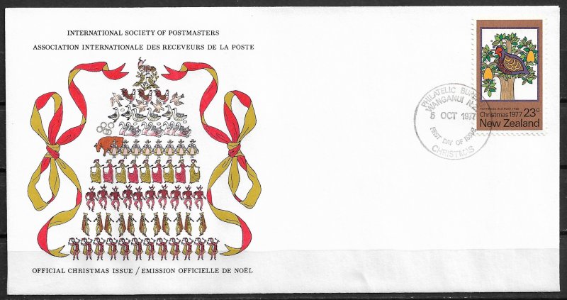 1977 New Zealand Christmas FDC with scarce cachet