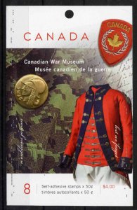 Canada 2108a Booklet MNH Canadian War Museum, Military, Medal