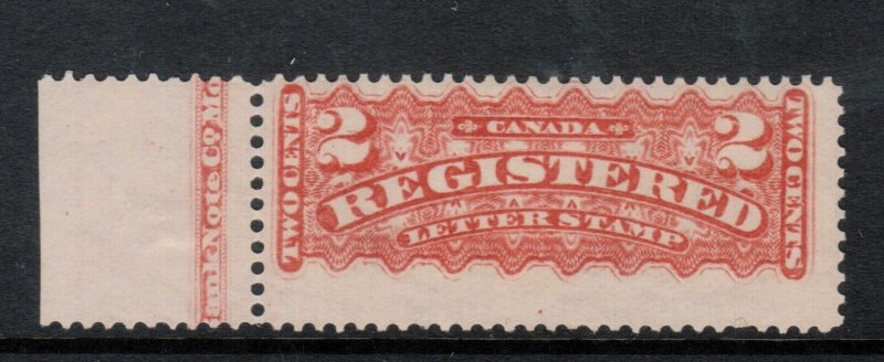 Canada #F1a Mint Fine Lightly Hinged Imprint Single