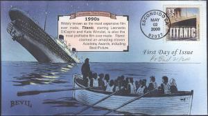 #3191l Titanic Bevil FDC