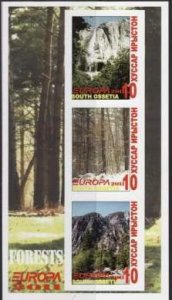 SOUTH OSSETIA - 2012 - Europa - Imperf 3v Sheet -Mint Never Hinged-Private Issue