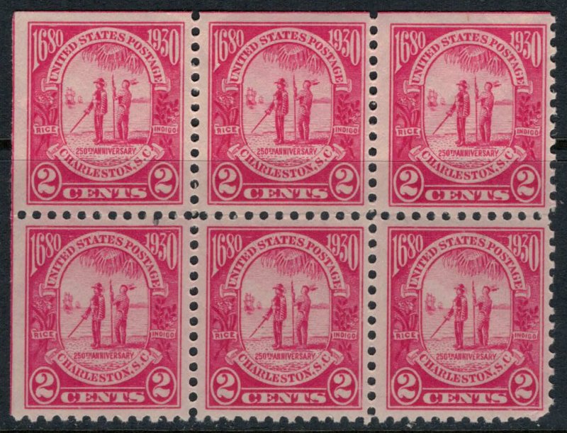 U.S. #683* NH Block of 6  CV $9.90