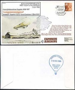 FF18a 80th Ann 1st Flight of the Zeppelin Standard Cover