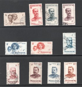 Madagascar #275, 276A, 277-285    VF, Used, CV $3.95 ..... 3640111