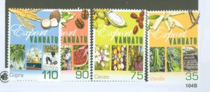 Vanuatu #781-784  Single (Complete Set) (Flowers)