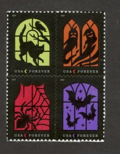 5420-23 (5423a) Spooky Silhouette Block Of 4 Mint/nh FREE SHIPPING