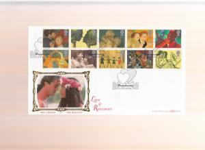 1995  'LOVE AND ROMANCE' GREETINGS Booklet First Day Cover BENHAM D234