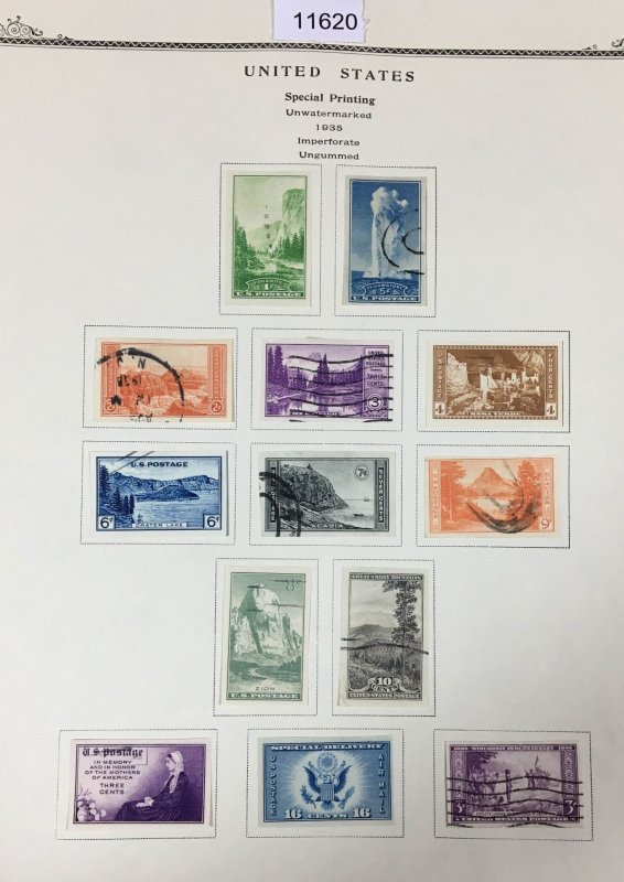 MOMEN: US STAMPS  # 754-765 1935 USED COLLECTION  LOT #11620