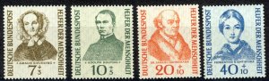 Germany Sc# B344-B347 MNH 1955 7+3pf-40+10pf Portraits