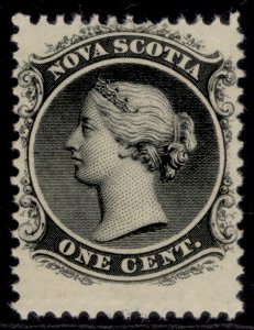 CANADA - Nova Scotia QV SG18, 1c black, NH MINT.