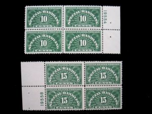 US - SCOTT # QE1-QE2 - PLATE BLOCKS 4 - MNH - CAT VAL $36.00