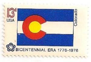 US 1670 State Banners Colorado 13c single MNH 1976