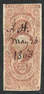 US. R50a.  Used. Cut close. (0667)