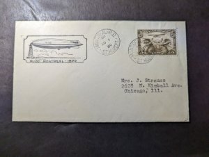 1930 Canada Airmail Zeppelin Cover St Hubert Montreal PQ to Chicago IL USA