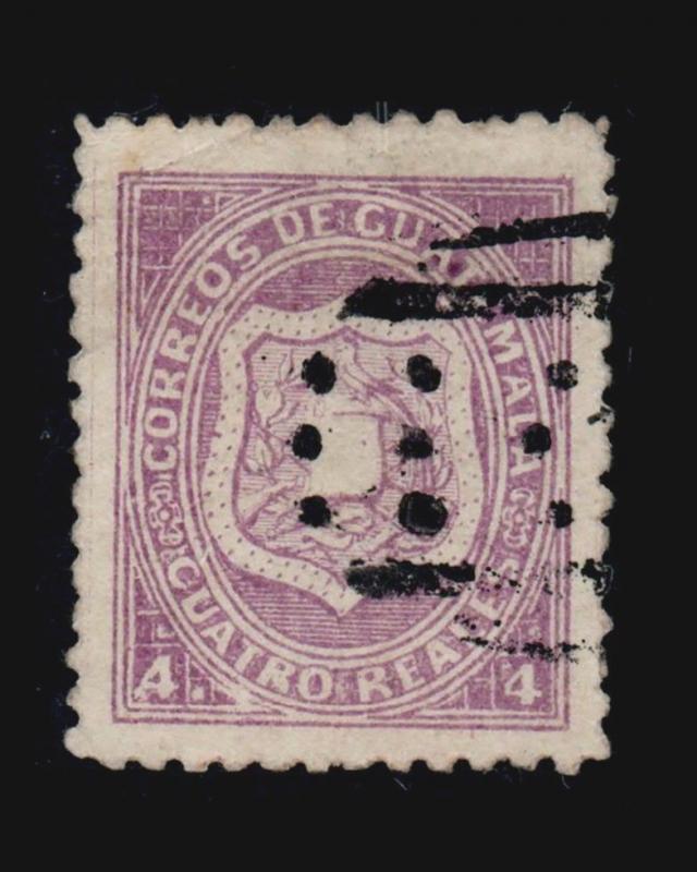 VINTAGE: GUATEMALA 1872 USD,BH SCOTT # 5 $ 85 LOT # GUA1872B102