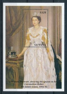 [107278] Guyana 1993 Royalty Queen Elizabeth II painting art Sheet MNH