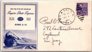 U.S. EVENT COVER 1st TRIP ON THE NEW STREAMLINED EMPIRE STATE EXPRESS TRAIN 1941