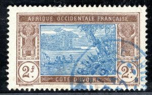 France Colonies IVORY COAST Stamp 2Fr 1917 Used {samwells-covers} LIME53